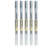 5pcs / set Kawaii Mujis Gel Pen Negro / rojo / azul 0.38mm 0.5mm Tinta Japón Color Pen Office School Ballpoint Pen Stationery Negro-5 PC