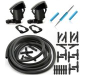 2x limpiaparabrisas delantero limpiaparabrisas Washer Jet Nozzle Kit para Jeep Grand Cherokee 2005-2016 Chevy Malibu 2005-2013 Pontiac G6 2005-2010...