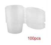 100m l4oz Vasos de plástico transparente Salsa para llevar Caja de condimentos Taza de salsa