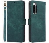 For Sony Xperia 5 Wallet Cell Phone Case RFID Blocking PU Leather Phone Stand Cover