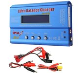 Para cargador de batería Lipo B6 80W + XT60 Lipo NiMh Li-Ion Ni-Cd Digital Lipro Balance Charger Battery S Azul