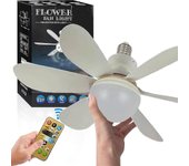 Ventilador de techo con luz y control remoto, Ventilador de techo con ajuste de viento de 3 velocidades, Ventilador de techo de 20.5 'con luz LED, ...