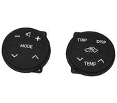 unbrand Panel de control del interruptor del volante de goma para Toyota Prius XW30 2010 para Prius Eco 2010 para Toyota Prius 30 2009 Negro