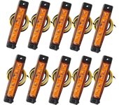 10 Pack 12v 6 Smd Luces de posición laterales LED Luces de posición delanteras y traseras para remolque, camión, caravana, autocaravana, autobús, b...