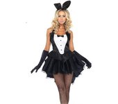 Nuevo disfraz de conejita de una sola pieza Disfraz de conejito Disfraz de escenario de cosplay de Halloween Traje de bar nocturno Ds Color: negro;...