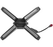Lámpara delantera de 4W Faro delantero súper brillante para patinete eléctrico ZT3 ZT3 Pro Kickscooter delantero en forma de X Li Negro