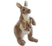 Peluche de muñeco de peluche | Juguete de peluche de canguro súper suave y abrazable para bebés y niños pequeños, niñas, almohada de abrazos rellen...