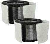 vhbw 2x Filtro compatible con Humidificador Leifheit / Soehnle Airfresh Clean 300, 400 - Filtro de aire gris