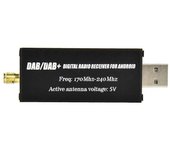 Radio DAB / DAB + para automóvil Sistema de reproductor multimedia Android Universal para automóvil Receptor de radio DAB Sintonizador USB negro