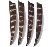 Unbrand 5" Tiro con Arco Flecha Pluma Natural Fletching Pavo Fletches Arco Flecha Izquierda/Derecha js 12pcs right