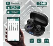 Audífonos recargables Audífonos digitales Bluetooth Auriculares inalámbricos Oído Amplificador de sonido invisible para la sordera de los ancianos ...