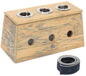3 agujeros Moxa Moxibustion Box Acupuntura Moxa Roller Stick Holder Heating Therapy Box