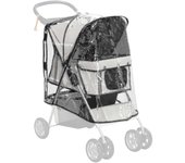 Nuevo 2024 Pawhut Dog Stroller Rain Cover con entrada trasera, cubierta, para cochecito de perro