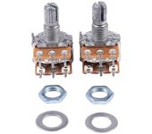 2 piezas B50K 50K Ohm 6 terminales Potenciómetros de cono lineal dual como se muestra