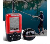 2024 100m Sonda de peces portátil Kayak Sonda de pesca Alarma inalámbrica inteligente