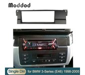Una fascia 1 DIN para BMW Serie 3 E46 1998-2005 CD de audio DVD Estéreo Montaje en tablero Kit de molduras Instalación de radio Panel Marco Bisle