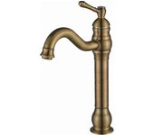 Grifo de baño de latón antiguo, grifo de lavabo giratorio alto de 360 grados, grifo de lavabo retro, grifo mezclador monomando, grifo de baño, caño...