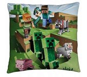 Cojín relleno de personajes de Minecraft Verde/azul/marrón 40cm x 40cm