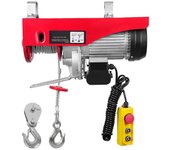 Vevor Polipasto eléctrico, capacidad de elevación de 2200 libras, 1600 W 220 V, altura de elevación de un solo cable de 40 pies y motor de cobre pu...