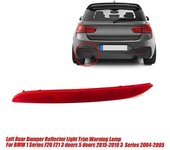 Moldura de luz reflectora del parachoques trasero para BMW Serie 1 F20 F21 3 puertas 5 puertas 2015-2019 Placa de luz de advertencia Red Left
