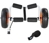 Vevor Carro de kayak de servicio pesado, carro de canoa plegable de 250 libras con neumáticos sólidos de 10 '', para kayaks canoas paddleboards col...