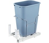 Succebuy Cubo de basura extraíble, contenedor individual de 35 litros, contenedor de basura de cocina debajo del montaje con corredera, manija y ki...