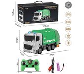 Juguetes del camión de la basura RC de los niños con las luces Escala 1:24 Coche controlado por radio Saneamiento del vehículo Coches de reciclaje ...