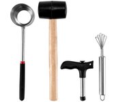 5pack Coconut Opener Tool Set para el kit de abridor de coco de acero inoxidable joven