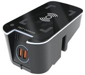 Cargador inalámbrico para coche de 15W Soporte de teléfono de placa de carga para XC90 S90 XC60 VC60 S60 V90 negro