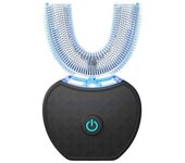 Cepillo de dientes eléctrico, cepillo de dientes automático, cepillo de dientes sónico en forma de U Kit de blanqueamiento dental con cabezal de ce...