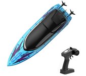 Barco de control remoto para adultos y niños, 2,4 GHz 30 km / h Lancha rápida de control remoto para piscina y lago, juguete de barco eléctrico con...