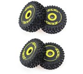 Neumático de rueda delantera y trasera de 4 piezas para 144001 144010 124016 124017 RC Accesorios de repuesto de piezas de actualización de automóv...