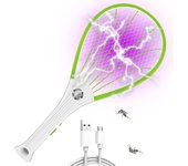 Raqueta eléctrica Fly Zapper Us Recargable Fly Zapper Fly Killer Fly Catcher Atrapamoscas 3500v Electric Mosquito And Wasp Killer Racket Bug Verde