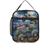Monster Jam Bolsa de almuerzo aislada portátil Merienda de trabajadores para estudiantes Bolsa de almuerzo de alta capacidad Bolsa de mano de fresc...