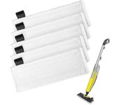 Paquete de 5 almohadillas limpiadoras a vapor Karcher, accesorios para limpiadores a vapor Karcher, compatibles para la serie Karcher Easyfix Sc2 S...