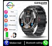 Para Huawei 1.85 "ultra HD Bluetooth Call Smart Watch Adult GPS Track 710mAH Large Battery 400 + Dial IP68Waterproof Smartwatch Acero negro 710mAh ...
