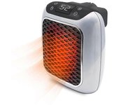 Mini Soplador Calefactor, Enchufe de Ventilador, Calentador de Enchufe, Soplador Calefactor, 800 Watt, Mando a Distancia Au Plug - JA Gris Negro