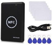 RFID NFC Copiadora Duplicadora Llavero Lector de tarjetas inteligentes Escritor 13.56MHz Programador encriptado EE. UU. negro