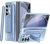 Para Samsung Galaxy Z Fold 5 Case con S Pen, pie de apoyo y protector de pantalla frontal, Hard PC Z Fold 5 Case Azul For Galaxy Z Fold 5