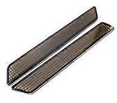 Smoked Saddlebag Guard Reflector para Harley Latch Covers 2014-2022 Touring Street Glide Road King Ahumada