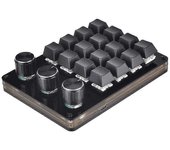 Teclado programable para juegos con teclado mecánico de 16 teclas y 3 perillas
