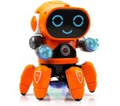 Robot danzante, Walking Electronic Battery Operated Flashing Lights And Music Kids Robot, Robot Toys For Kids, Presente For 4 5 6 7 8 9 Years Old Kids