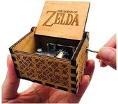 Heyone The Legend of Zelda Tema de la película Caja de música tallada antigua Manivela de madera Caja musical de juguete