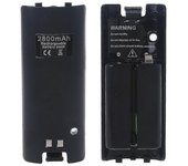 2pcs Batería recargable negra blanca para accesorios de consola de juegos Wii 2800mah negro