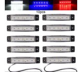 10Pcs 12V impermeable marino barco kayak lámparas led luces de cubierta para indicador de navegación de barco, azul Blanco