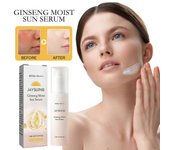 Suero de protección solar de ginseng, protector solar SPF 50 + PA +++, suero de protección solar facial antienvejecimiento UVA / UVB, suero de prot...