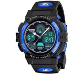 Reloj deportivo digital para niños, niños niñas Deportes impermeables Relojes al aire libre Niños Relojes de pulsera de cuarzo analógicos electróni...