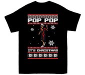 RockShark Bruno Mars Pop Pop Ugly Christmas Sweater barato camiseta negro M