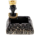 Bugu Faraón egipcio Cigarrillo Cenicero Tabaco Cenicero Titular Puerta Escritorio Decoración Negro