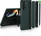 Para Samsung Galaxy Z Fold 5 Case con S Pen, soporte de pluma S intercambiable y soporte mate Z Fold 5 Case, a prueba de golpes antiarañazos Verde